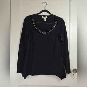 Doncaster Dark Grey Chain Detail Sweater S